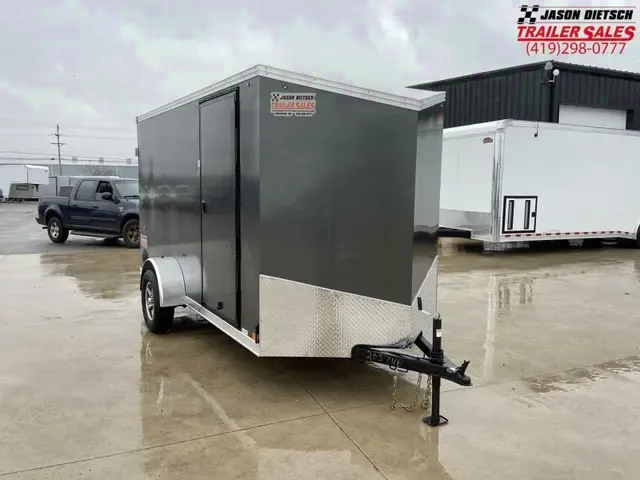 2025 United 6x12 Gray V-Nose Cargo Trailer