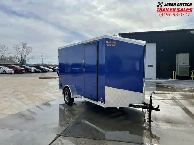 2025 United 6x12 V-Nose Cargo Trailer (Blue) - Your Offer Awaits!