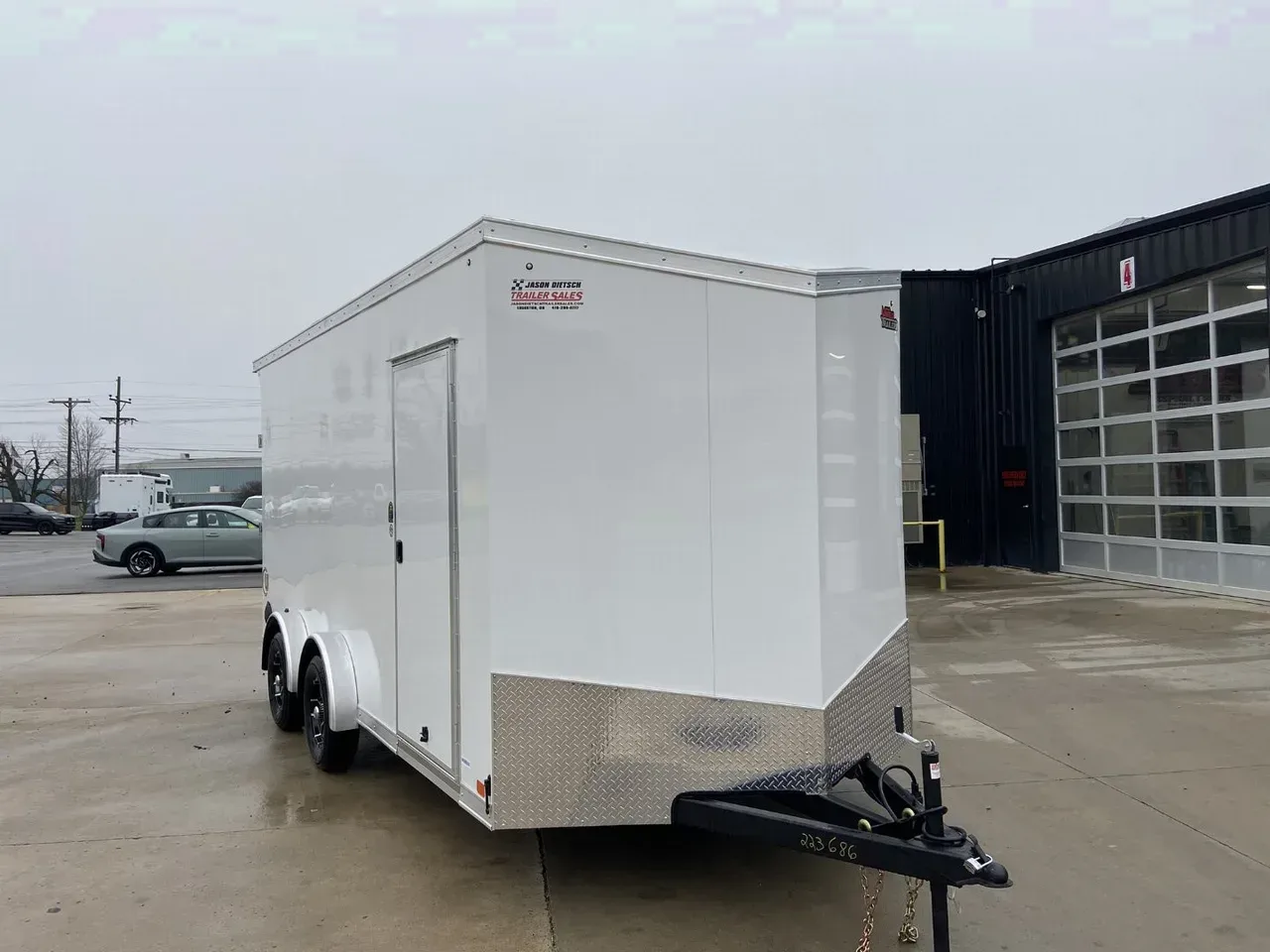 United 7.5x16' V-Nose Enclosed Cargo Trailer