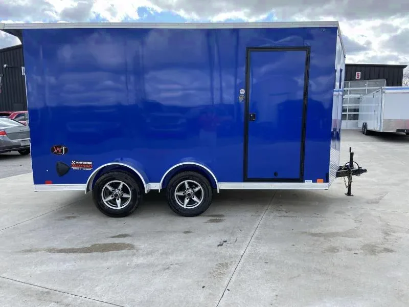 2025 United WJ 7x14 Blue Tandem Axle Cargo Trailer