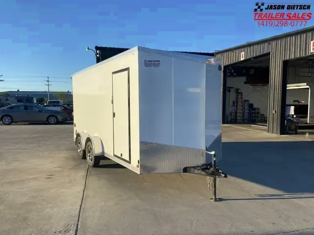 Make an Offer: 2025 United 7x16 V-Nose Cargo Trailer 7K w/Rear Ramp Door
