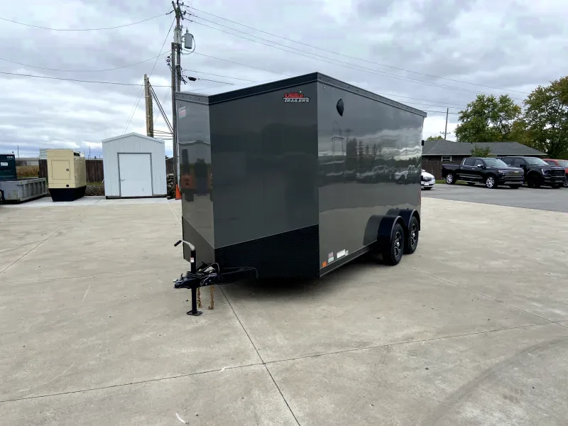 2025 United UJ 7x16 V-Nose Cargo Trailer with Rear Ramp Door