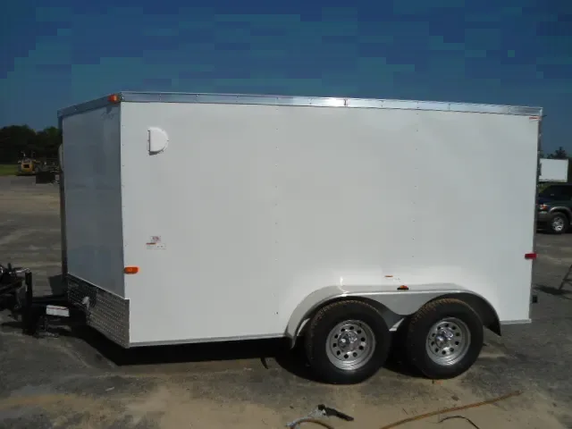 12FT WHITE CARGO WITH V-NOSE