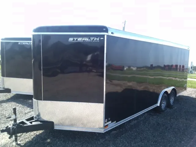 20ft Enclosed Black 7000lb Axles