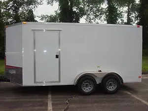 14FT V-Nose Cargo Trailer Tandem  Axle