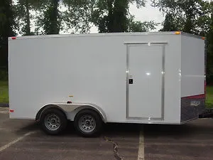14ft  V-Nose Cargo Trailer Tandem 3500lb Axle