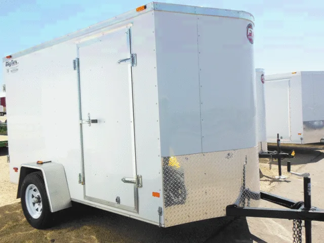 10ft White Single Axle with Single Rear Door