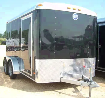 12ft Tandem Axle, Black, Rear Ramp