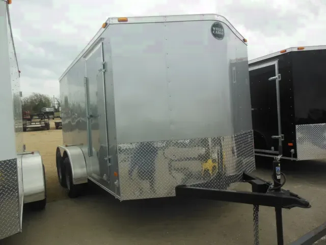 12ft Enclosed Cargo with Ramp-Silver
