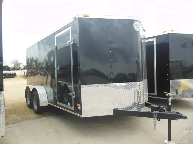 14ft Cargo Trailer-Black-Tandem Axle-3500lb axles
