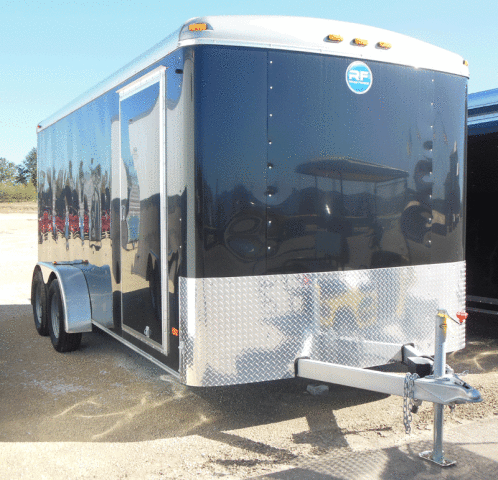 16ft Black Flat Front Cargo Trailer