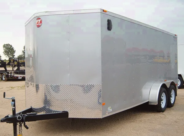 16ft Silver Tandem Axle with Ramp and Side Door