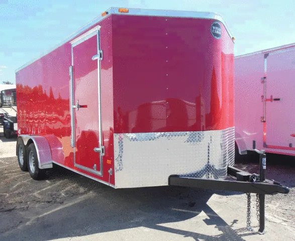 16ft V-nose Rear Ramp-Red