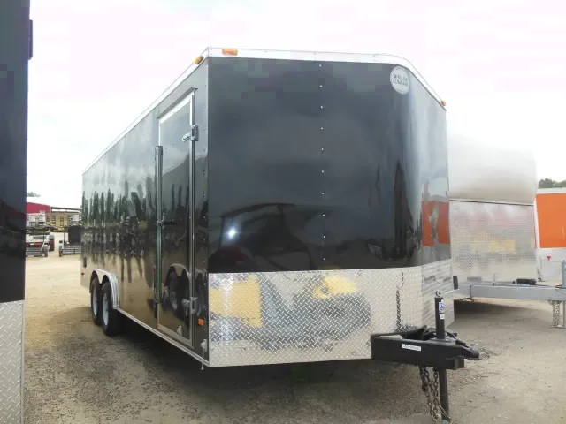 Black 20ft Cargo Trailer with 5200# Axles and Rounded V