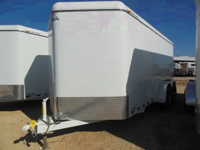 16ft White Rounded V-Nose with 5200# Torsion Axles