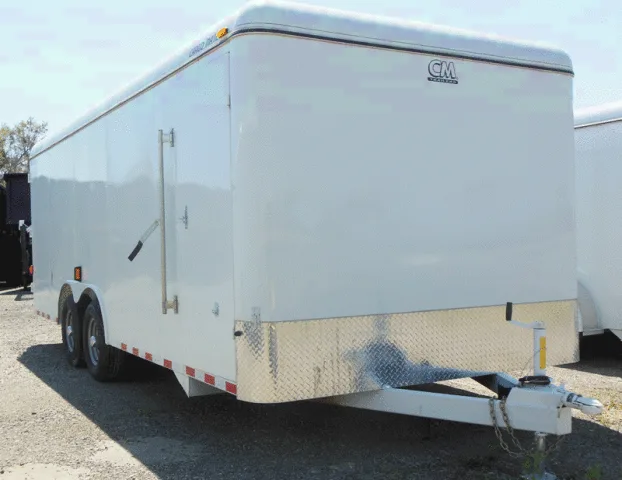 20ft Double Rear Doors 5200lb Axles-Flat Front