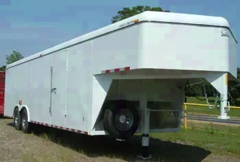 24ft Cargo with Rear Ramp and Torsion Axles-Gooseneck