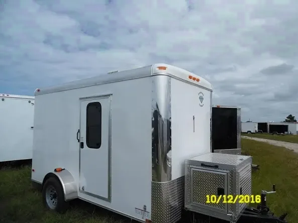 10ft Cargo Trailer With Diamond Plated Tool Box