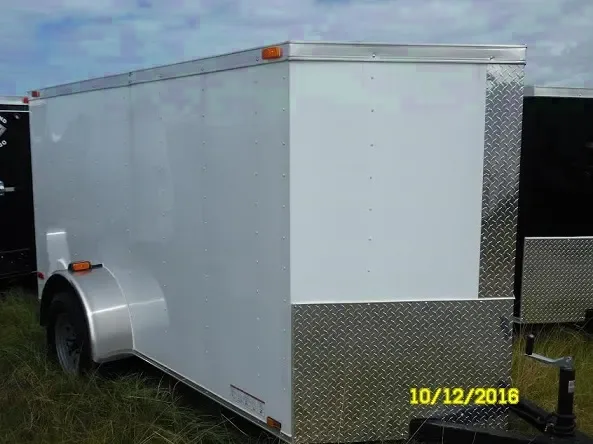 White 12ft SA Cargo Trailer