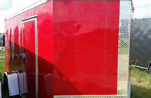 12FT Red V-Nose Cargo Trailer