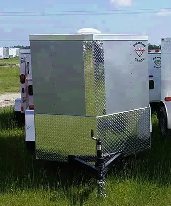 TA 14FT V-Nose Cargo Trailer w/Ramp