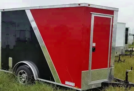 12ft Black & Red SA Cargo Trailer