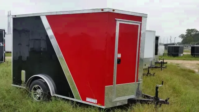 12ft Cargo Trailer 2 Toned Black/Red