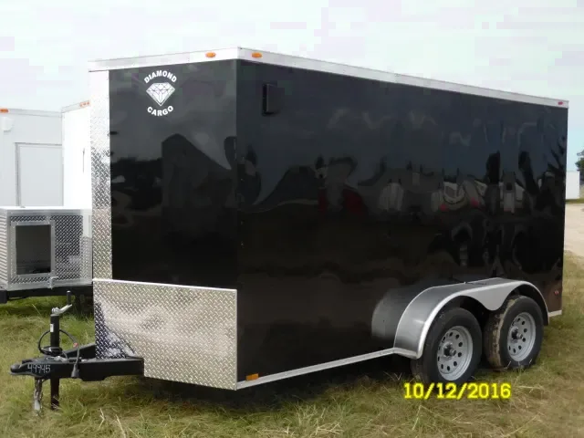 16ft T/A Cargo Trailer  Black or White V-Nose