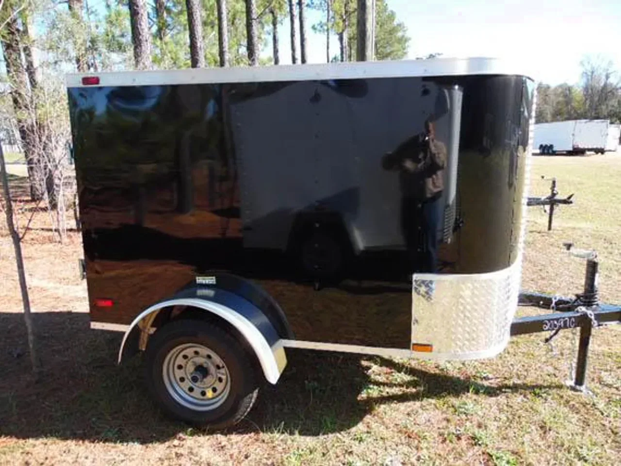2024 Colony Cargo Sport Series 4x6 Black V Nose Cargo Trailer - 668