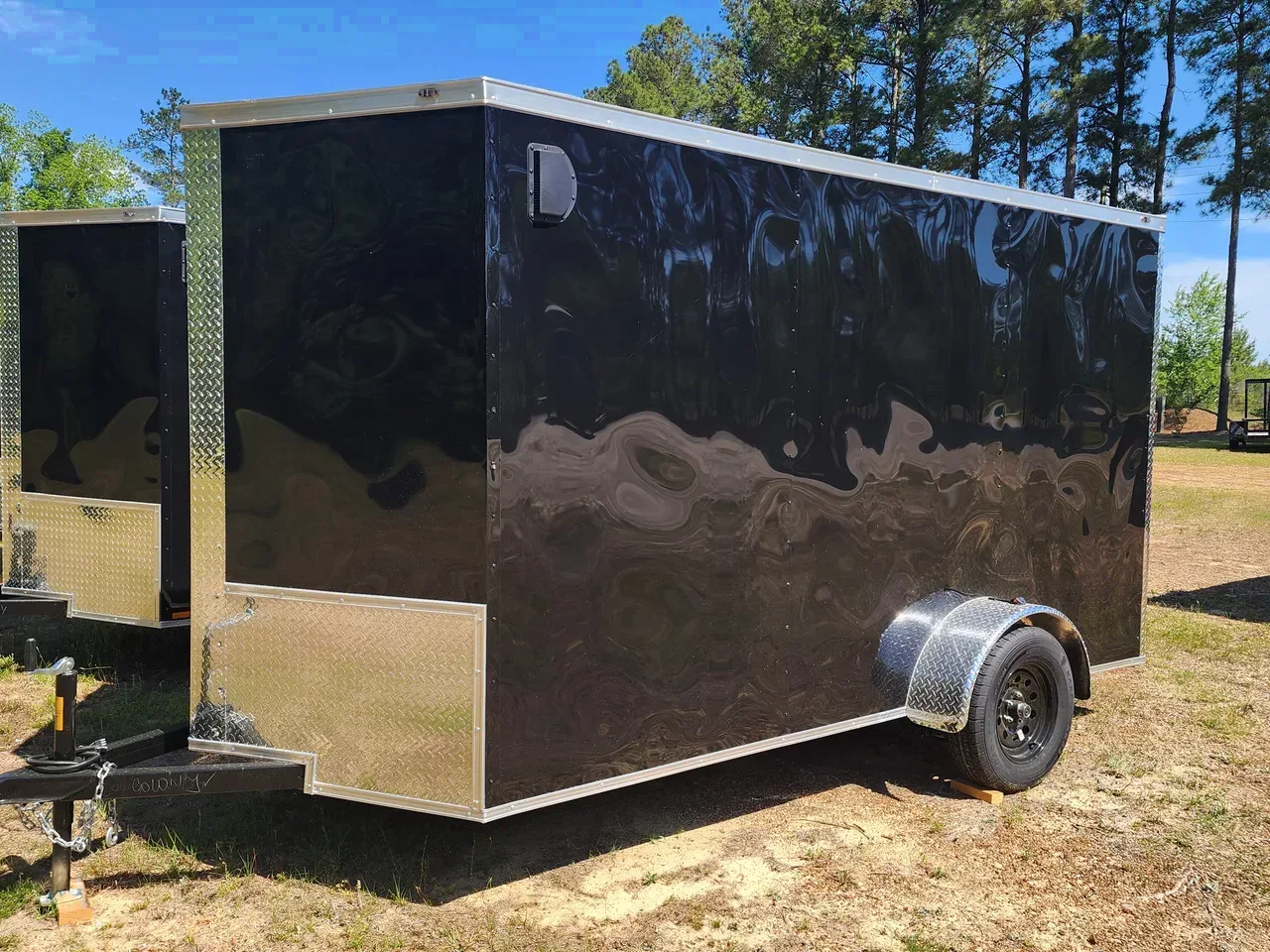 6x12 single axle enclosed cargo trailer black