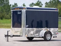 10FT S.A. CARGO TRAILER-BLUE V-NOSE