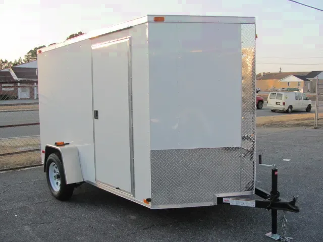 10FT S.A. Trailer White V-Nose