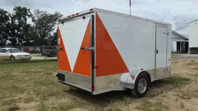 12ft + Rounded V-nose Orange/Black Single Axle
