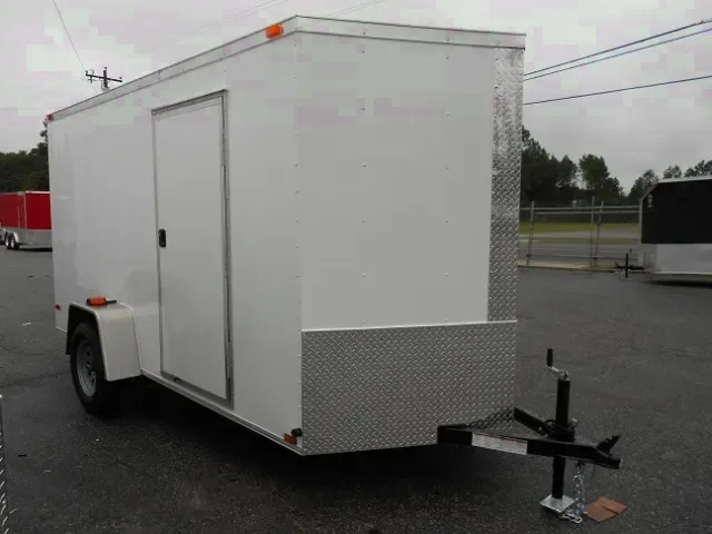 12ft Single 3500lb Axle V-Nose Cargo Trailer
