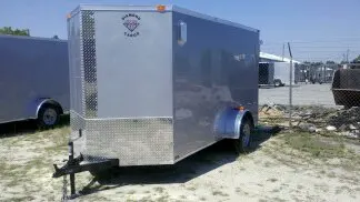 Silver V-nose SA 12ft Cargo Trailer
