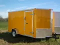 Yellow 12ft V-nose Cargo Trailer