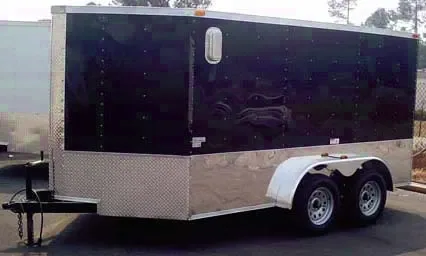 12FT CARGO/MOTORCYCLE  TRAILER  BLACK