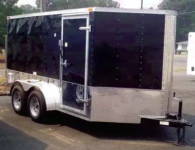 12FT CARGO TRAILER W/WRAP AROUND PLATING