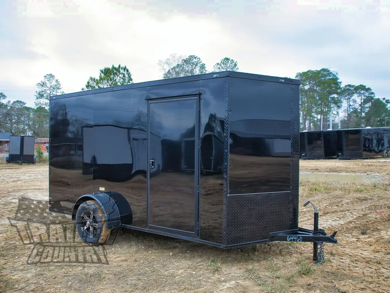 2026 NEW Model 6 X 12 Single Axle, V-Nosed Enclosed Blacked Out Motorcycle Cargo Trailer