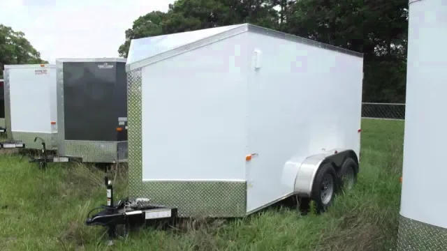 White 12ft Cargo Trailer w/Barn Doors