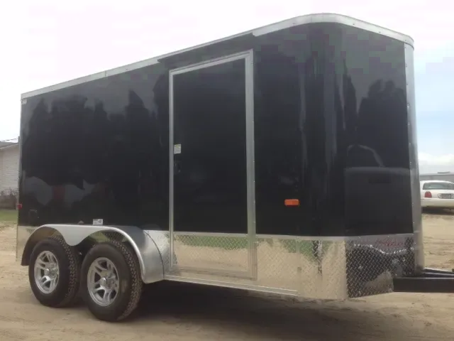 12ft Black V-nose Tandem Axle Cargo