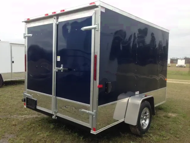10ft Single Axle Indigo Blue - Double Doors - Alloy Wheels
