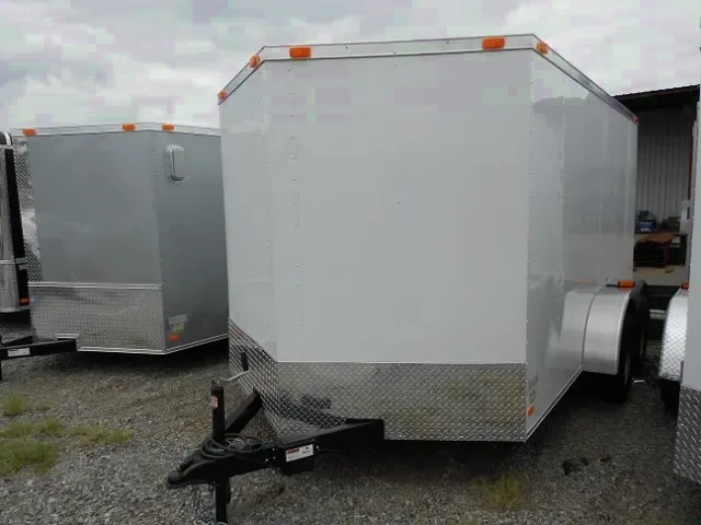 12ft White Bumper Pull T.A. Cargo Trailer