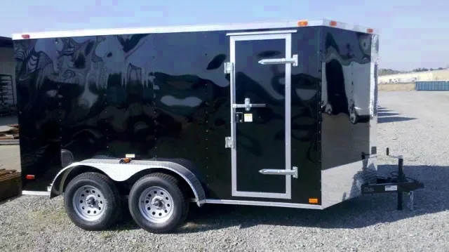 12FT TA BLACK V-NOSE CARGO TRAILER