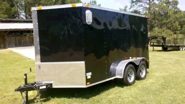 BLACK 12FT T.A. BLACK  CARGO TRAILER