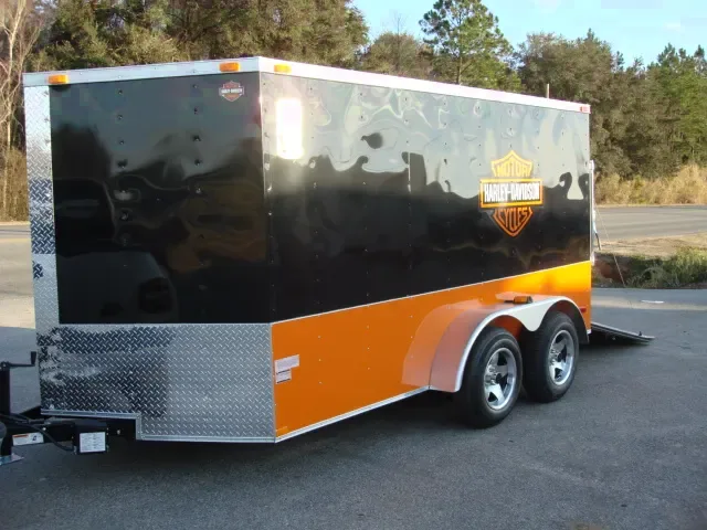 12FT V-NOSE MOTORCYCLE TRAILER