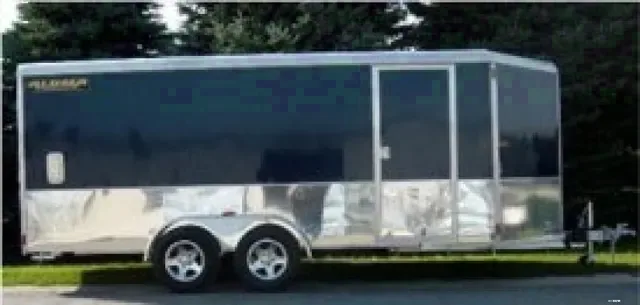 Black14ft Enclosed Aluminum Tandem Axle Sport Package