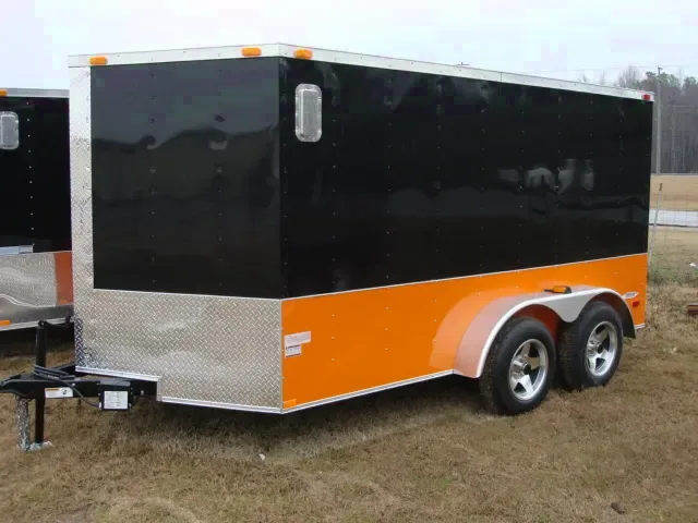14FT ORANGE/BLACK HARLEY COLORS T/A ENCLOSED