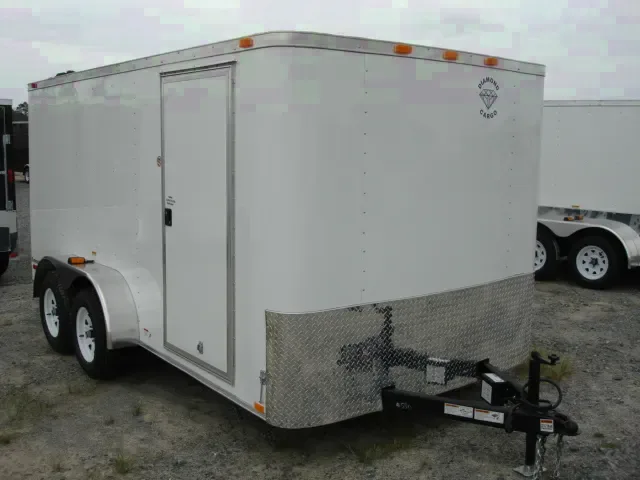 14FT FLAT FRONT BARN DOORS CARGO TRAILER