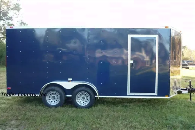2026 Brand New 7x16 Tandem Axle, V-Nosed Enclosed Trailer. 16" On Center all around